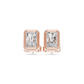 Bezel Set Studs - Radiant lab Grown Diamond