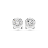 Bezel Set Studs - Round lab Grown Diamond