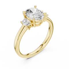 Marquise Lab-Grown Diamond Engagement Ring – Solitaire Three stone Ring Marquise Lab-Grown Diamond Engagement Ring – Solitaire Three stone Ring