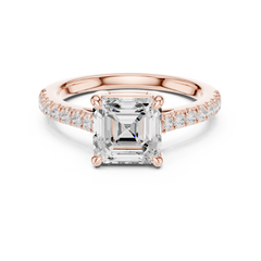 Accented Halo Lab grown Diamond Engagement Ring Accented Halo Lab grown Diamond Engagement Ring