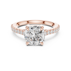 Accented Halo Lab grown Diamond Engagement Ring Accented Halo Lab grown Diamond Engagement Ring
