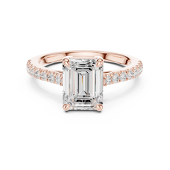 Accented Halo Lab grown Diamond Engagement Ring Accented Halo Lab grown Diamond Engagement Ring