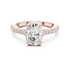 Accented Halo Lab grown Diamond Engagement Ring Accented Halo Lab grown Diamond Engagement Ring