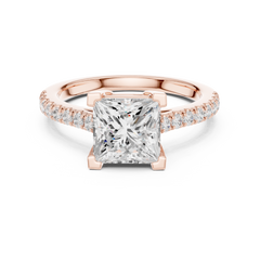 Accented Halo Lab grown Diamond Engagement Ring Accented Halo Lab grown Diamond Engagement Ring
