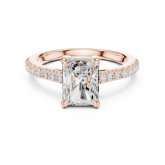Accented Halo Lab grown Diamond Engagement Ring Accented Halo Lab grown Diamond Engagement Ring