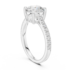 Accented Halo Lab grown Diamond Engagement Ring Accented Halo Lab grown Diamond Engagement Ring