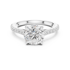 Accented Halo Lab grown Diamond Engagement Ring Accented Halo Lab grown Diamond Engagement Ring