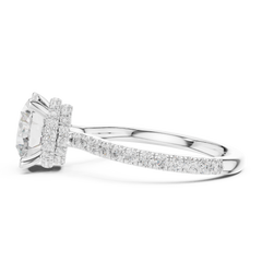 Double halo Pave Lab Grown Diamond Ring Double halo Pave Lab Grown Diamond Ring