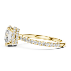 Double halo Pave Lab Grown Diamond Ring Double halo Pave Lab Grown Diamond Ring