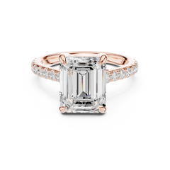 Outside Prong Pave Engagement Ring - 9 Shapes Outside Prong Pave Engagement Ring - 9 Shapes