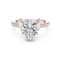 Outside Prong Pave Engagement Ring - 9 Shapes Outside Prong Pave Engagement Ring - 9 Shapes
