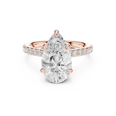 Outside Prong Pave Engagement Ring - 9 Shapes Outside Prong Pave Engagement Ring - 9 Shapes
