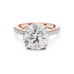 Outside Prong Pave Engagement Ring - 9 Shapes Outside Prong Pave Engagement Ring - 9 Shapes