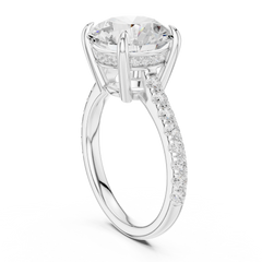 Outside Prong Pave Engagement Ring - 9 Shapes Outside Prong Pave Engagement Ring - 9 Shapes