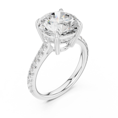 Outside Prong Pave Engagement Ring - 9 Shapes Outside Prong Pave Engagement Ring - 9 Shapes