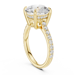 Outside Prong Pave Engagement Ring - 9 Shapes Outside Prong Pave Engagement Ring - 9 Shapes