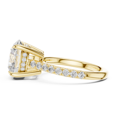 Outside Prong Pave Engagement Ring - 9 Shapes Outside Prong Pave Engagement Ring - 9 Shapes