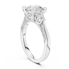 Fancy Beaded Band Engagement Ring Fancy Beaded Band Engagement Ring