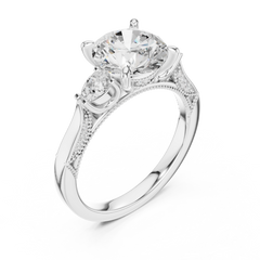 Fancy Beaded Band Engagement Ring Fancy Beaded Band Engagement Ring