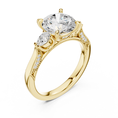 Fancy Beaded Band Engagement Ring Fancy Beaded Band Engagement Ring