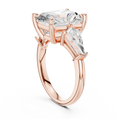 Three Stone Ring with side Kite Stone Three Stone Ring with side Kite Stone