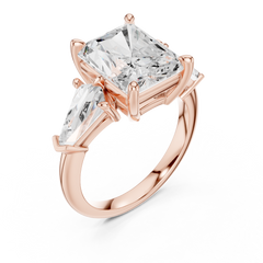 Three Stone Ring with side Kite Stone Three Stone Ring with side Kite Stone