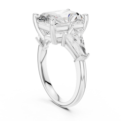 Three Stone Ring with side Kite Stone Three Stone Ring with side Kite Stone