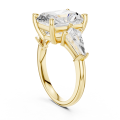 Three Stone Ring with side Kite Stone Three Stone Ring with side Kite Stone