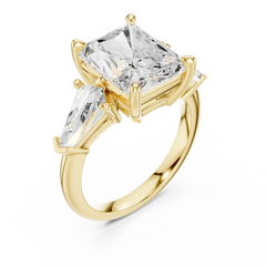 Three Stone Ring with side Kite Stone Three Stone Ring with side Kite Stone