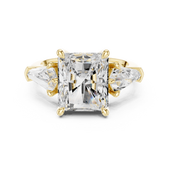 Three Stone Ring with side Kite Stone Three Stone Ring with side Kite Stone