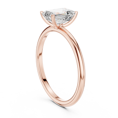 Emerald Solitaire Lab-Diamond ring Emerald Solitaire Lab-Diamond ring
