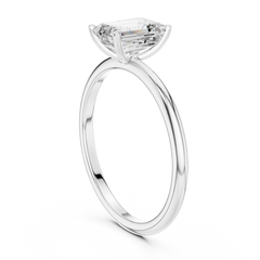 Emerald Solitaire Lab-Diamond ring Emerald Solitaire Lab-Diamond ring