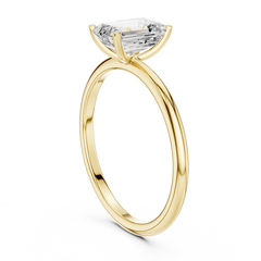 Emerald Solitaire Lab-Diamond ring Emerald Solitaire Lab-Diamond ring