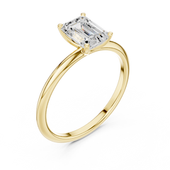 Emerald Solitaire Lab-Diamond ring Emerald Solitaire Lab-Diamond ring