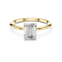 Emerald Solitaire Lab-Diamond ring Emerald Solitaire Lab-Diamond ring