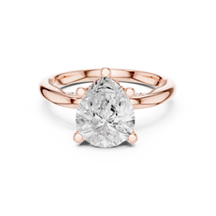 Floral Hidden Halo Ring Floral Hidden Halo Ring