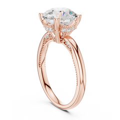 Floral Hidden Halo Ring Floral Hidden Halo Ring