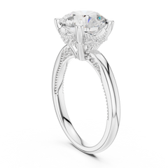Floral Hidden Halo Ring Floral Hidden Halo Ring