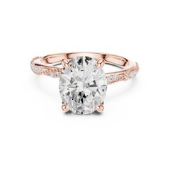 Delicate Beaded Band Solitaire - All Shape Delicate Beaded Band Solitaire - All Shape