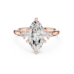 Three Stone Side Stone Small Round Engagement Ring - All Shape Three Stone Side Stone Small Round Engagement Ring - All Shape