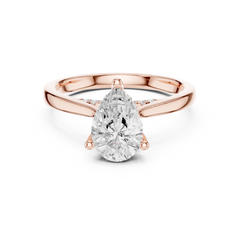 Solitaire Side Pave band - All Shape Solitaire Side Pave band - All Shape