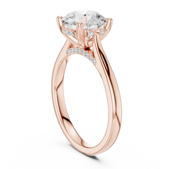 Solitaire Side Pave band - All Shape Solitaire Side Pave band - All Shape