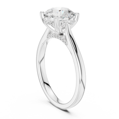 Solitaire Side Pave band - All Shape Solitaire Side Pave band - All Shape