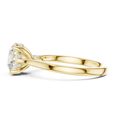 Solitaire Side Pave band - All Shape Solitaire Side Pave band - All Shape