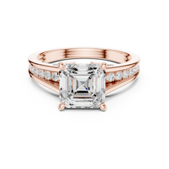 Split Band Pave Solitaire - All Shape Split Band Pave Solitaire - All Shape