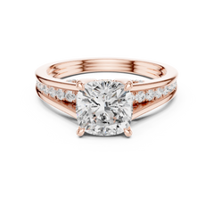 Split Band Pave Solitaire - All Shape Split Band Pave Solitaire - All Shape
