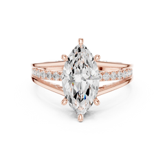 Split Band Pave Solitaire - All Shape Split Band Pave Solitaire - All Shape
