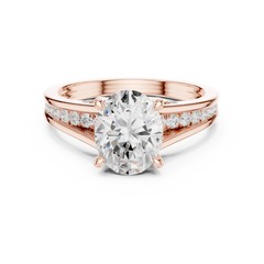 Split Band Pave Solitaire - All Shape Split Band Pave Solitaire - All Shape