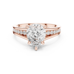 Split Band Pave Solitaire - All Shape Split Band Pave Solitaire - All Shape