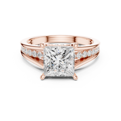 Split Band Pave Solitaire - All Shape Split Band Pave Solitaire - All Shape